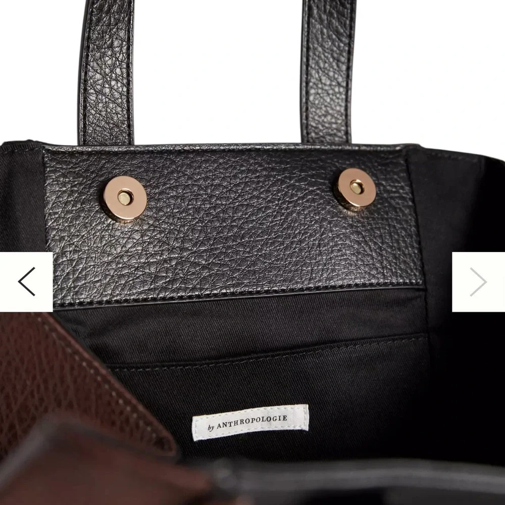 ANTHROPOLOGIE Two-Tone Satchel, Size OS.
